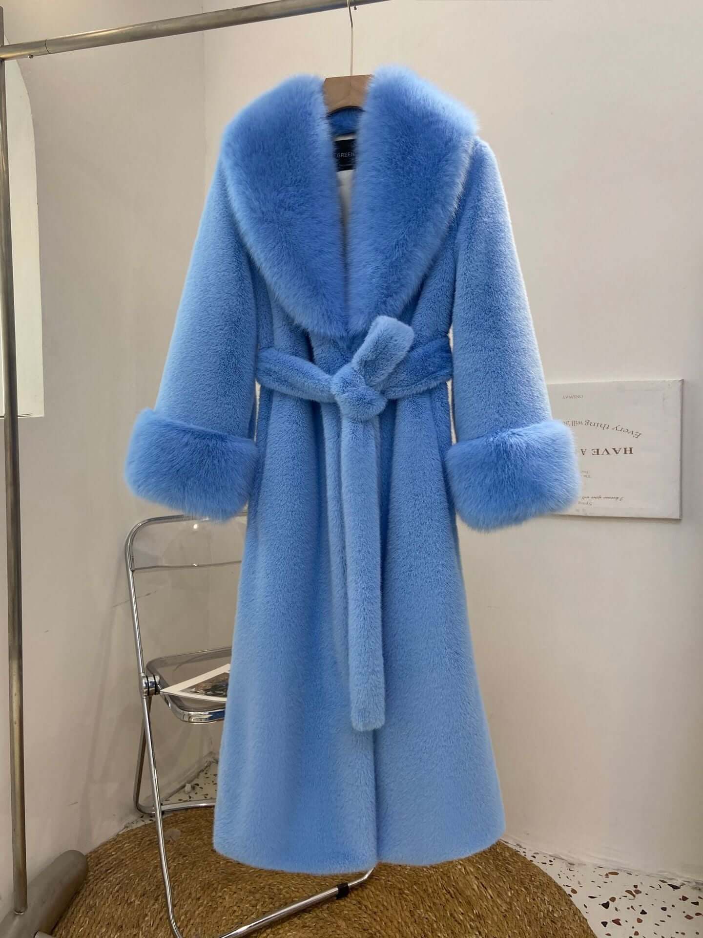 Women's Imitation Mink Coat Long Fur Coat