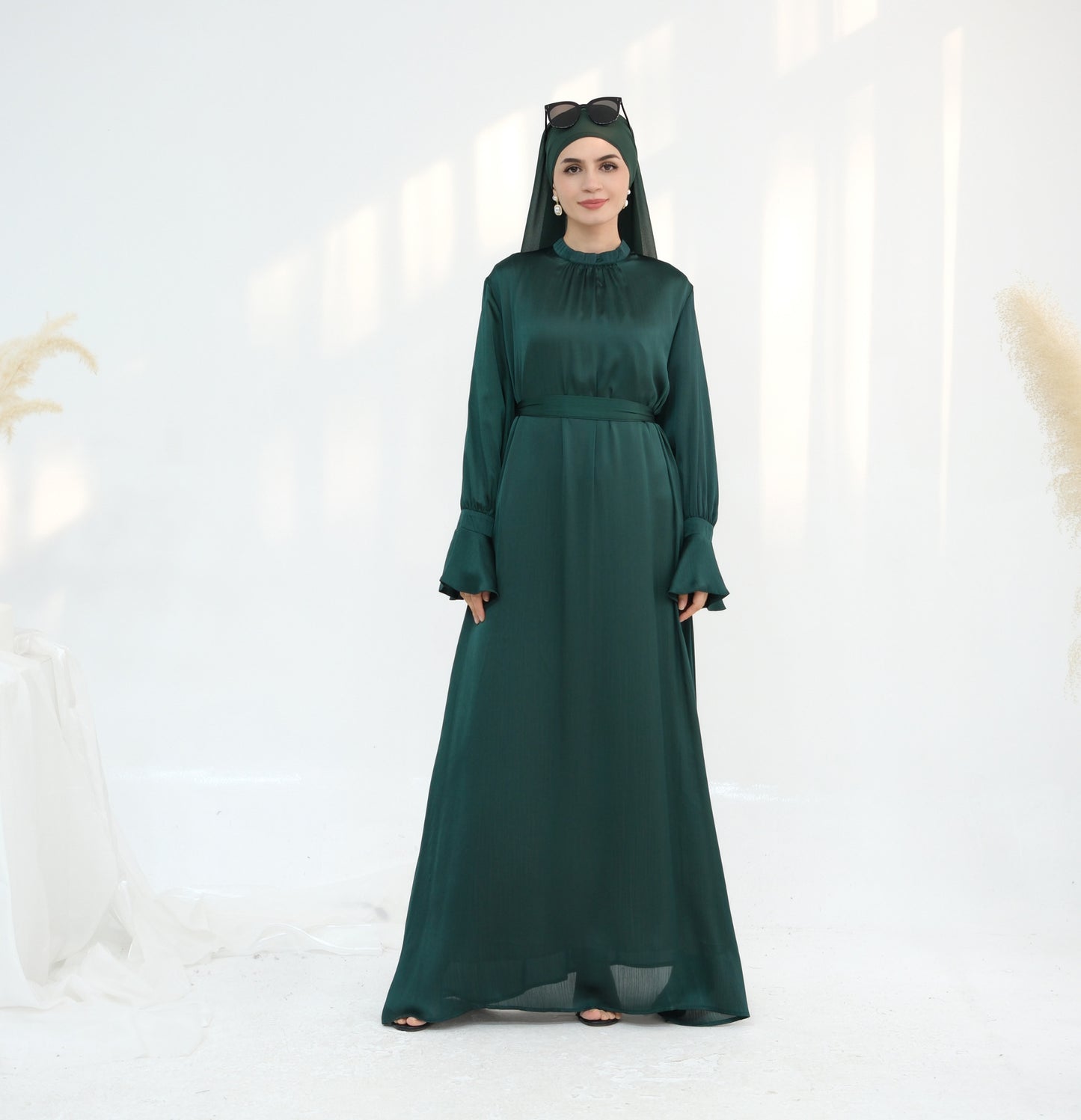 European And American Dubai Elegant Satin Dress