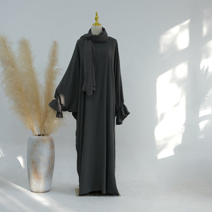 Middle East Dubai Turkey Solid Color Dress Leisure