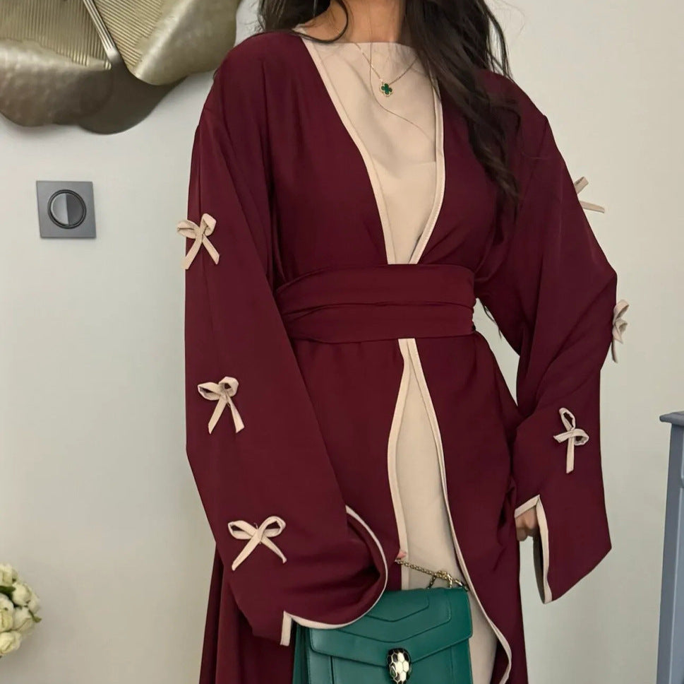 Middle East Dubai Pure Beauty Bow Robe Dress