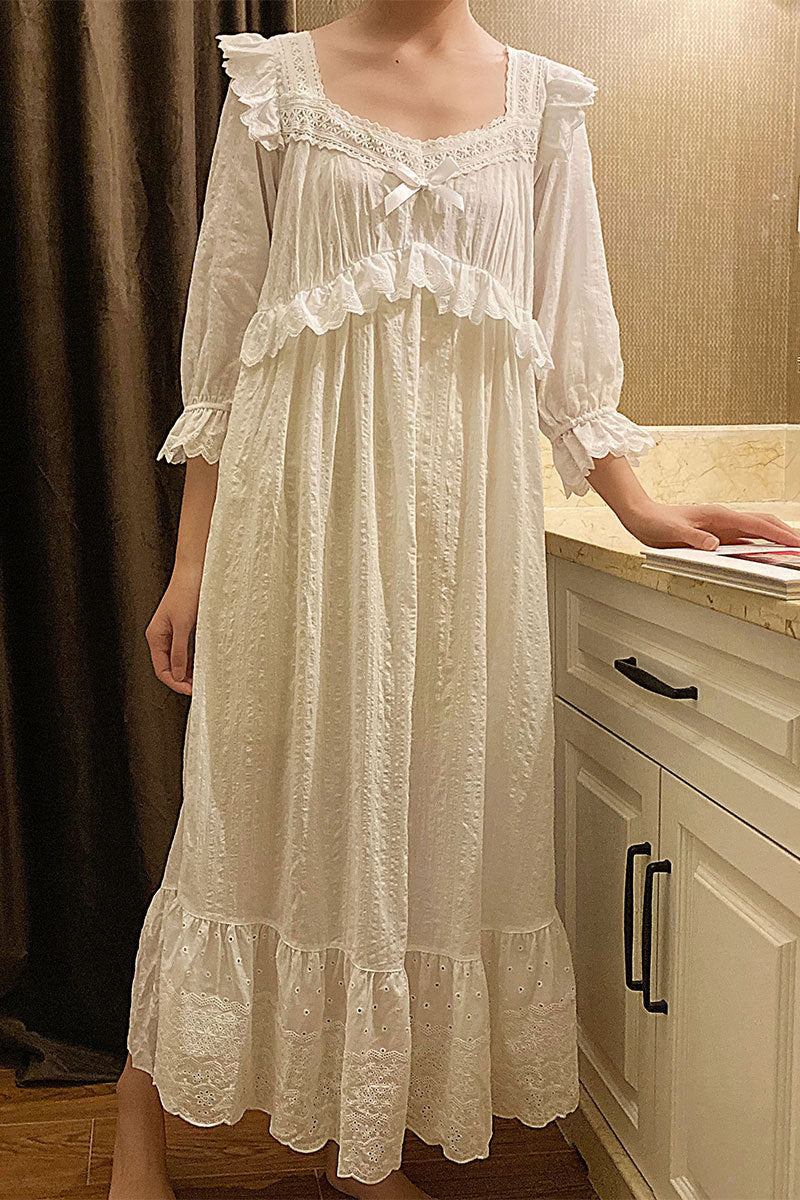 Princess Style Lace Sweet Home Wear Women Nightdress