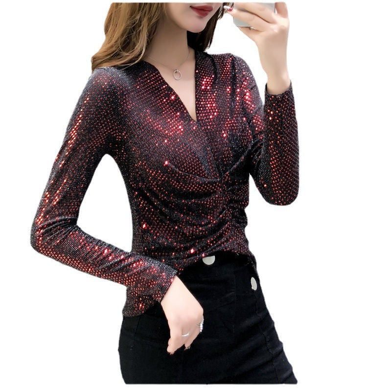 Blouse With Sparkly Silk Blouse