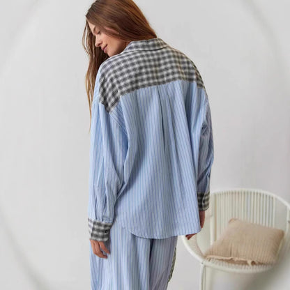 Women's Dressing Gown Plaid Shirt Outfit