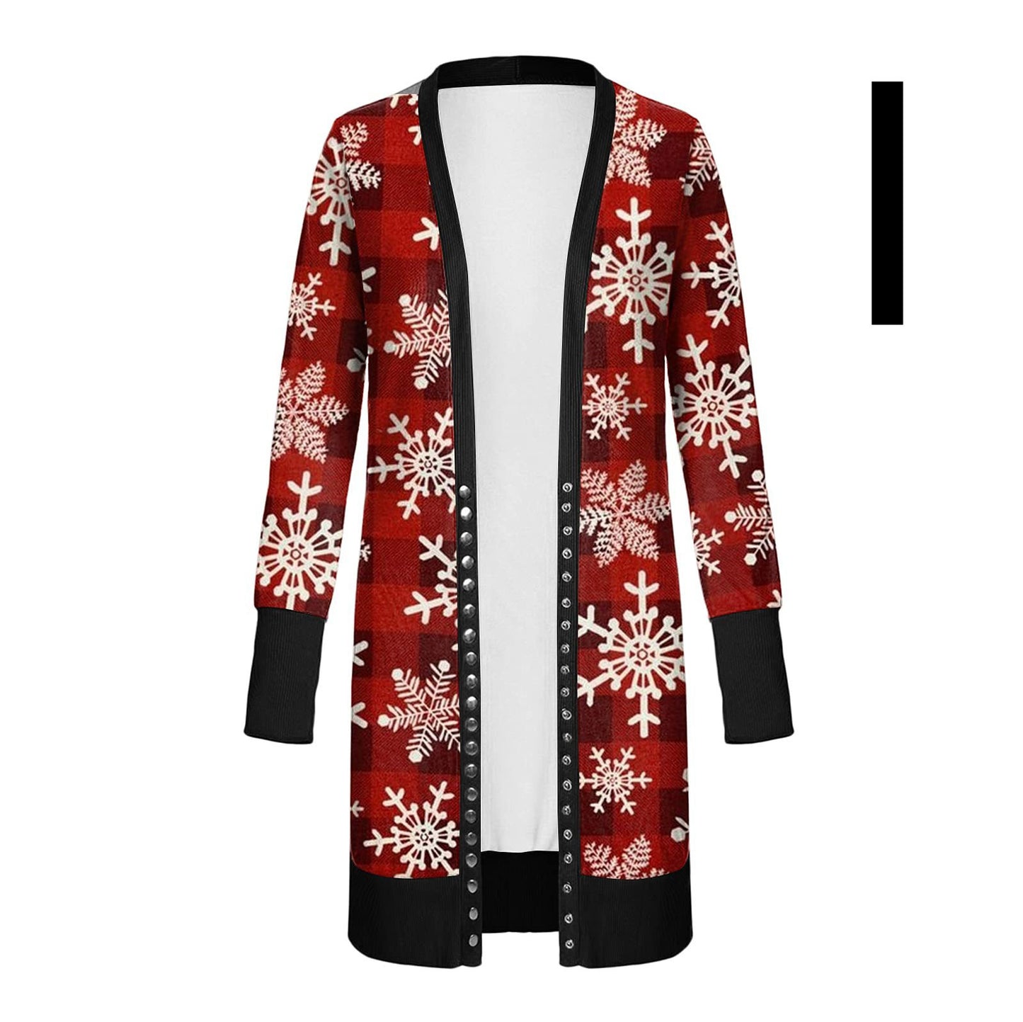 Christmas Print Fashion Long-sleeved Cardigan Women