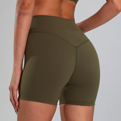 Nude Feel Quick-drying Breathable Yoga Shorts Belly Contracting Fitness Pants