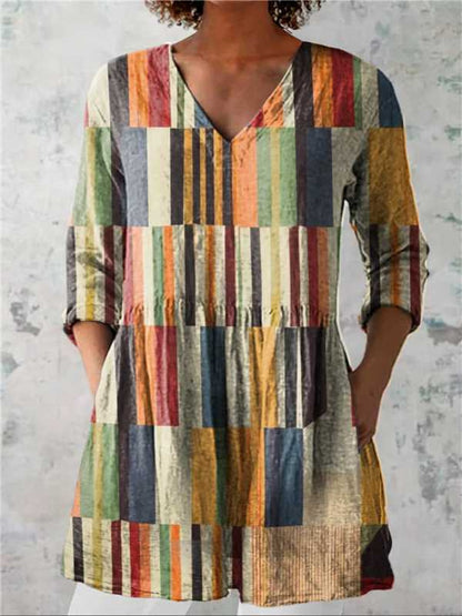 Female Creative Fish Pattern Vacation Style Dress