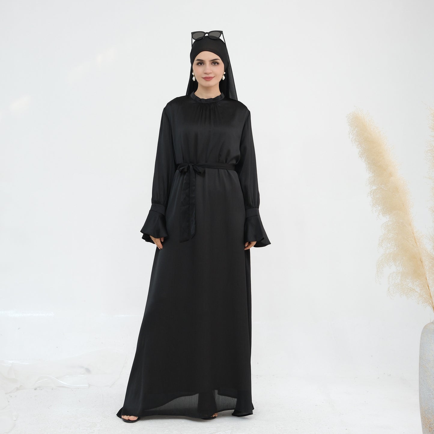 European And American Dubai Elegant Satin Dress