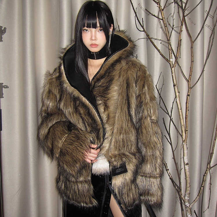 High-grade Double-sided Suede Lapel Fur Fur Fur Coat