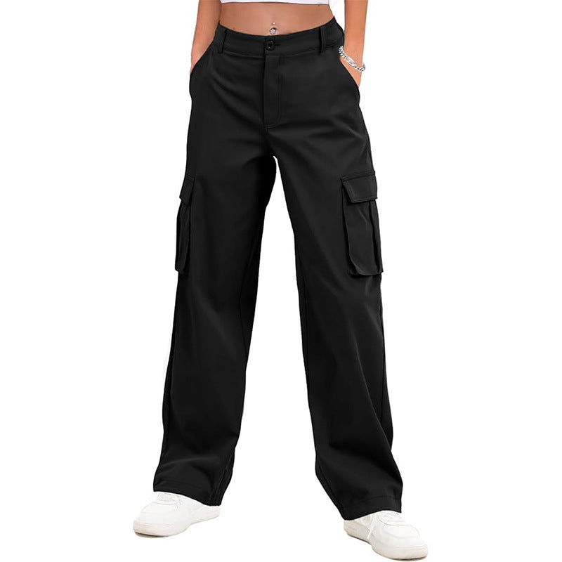 High Waist Street 6 Pockets Overalls Women