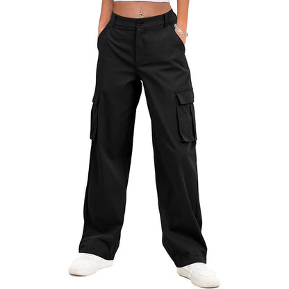 High Waist Street 6 Pockets Overalls Women