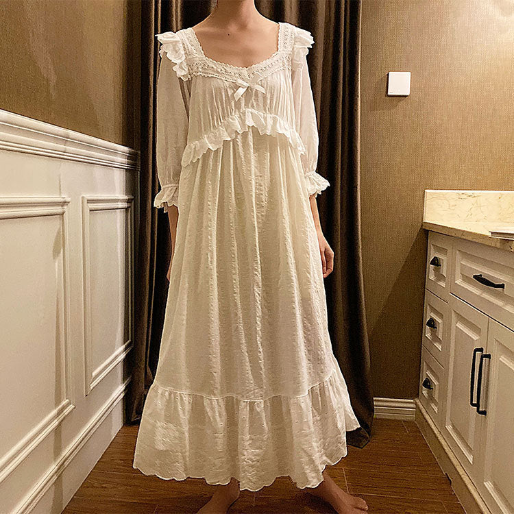 Princess Style Lace Sweet Home Wear Women Nightdress