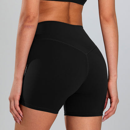 Nude Feel Quick-drying Breathable Yoga Shorts Belly Contracting Fitness Pants