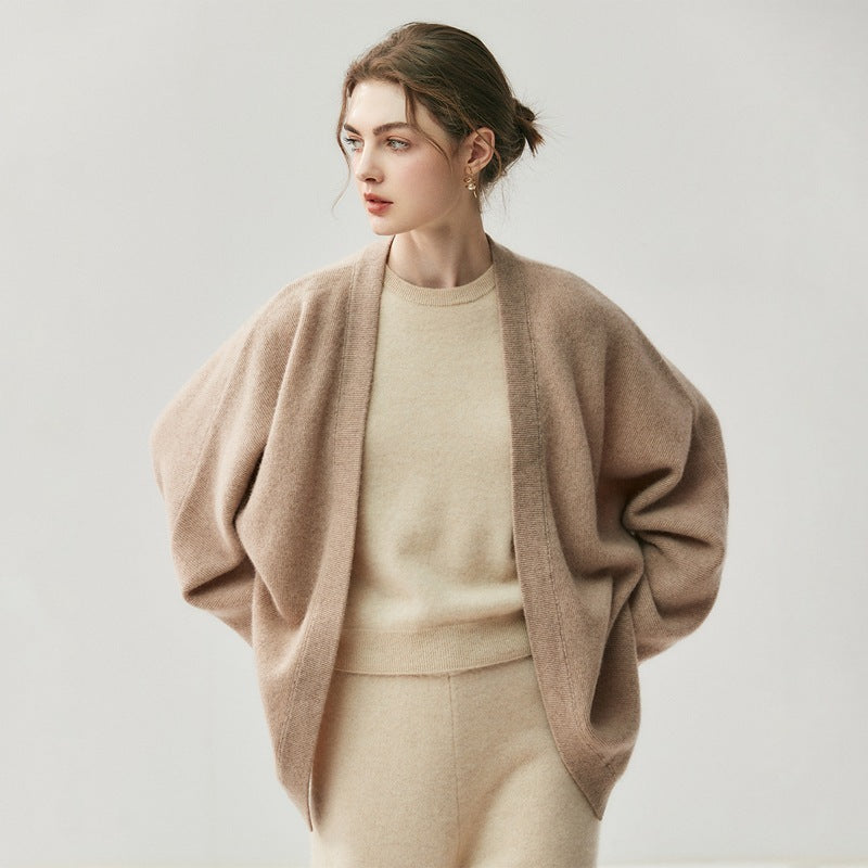 Soft Glutinous Skin-friendly Loose And Lazy Style Solid Color Women's Cashmere