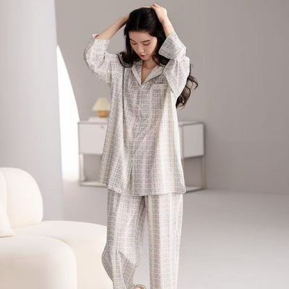 Women's Mid-length Homewear Pajamas Suit
