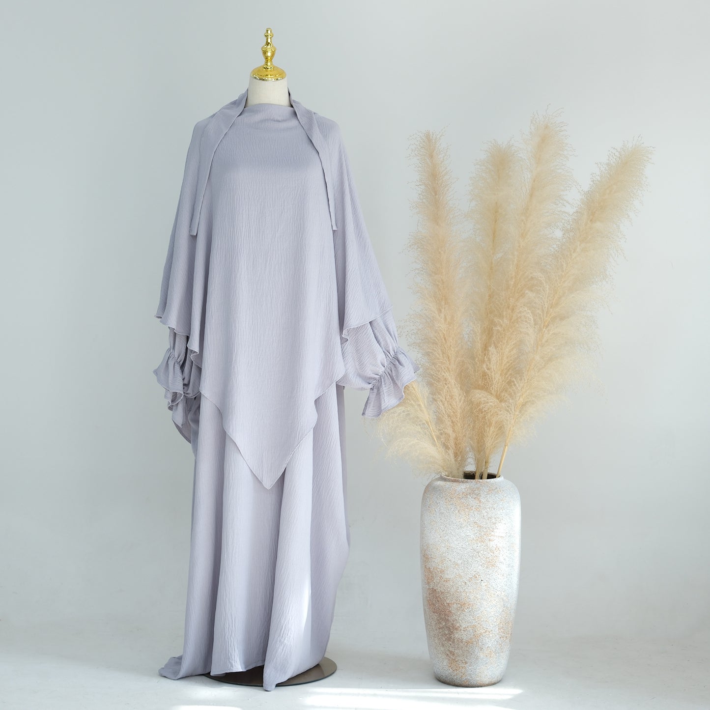 Middle East Dubai Turkey Solid Color Dress Leisure