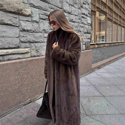 Women's Fashion Personalized Long Wool Overcoat