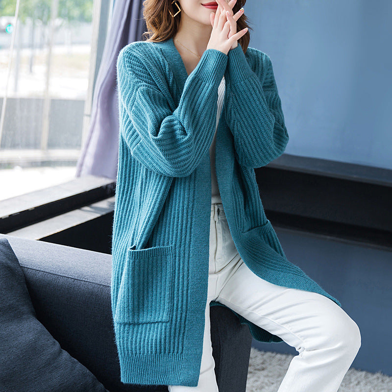 Loose Knitted Shawl Versatile Sweater Coat Women's