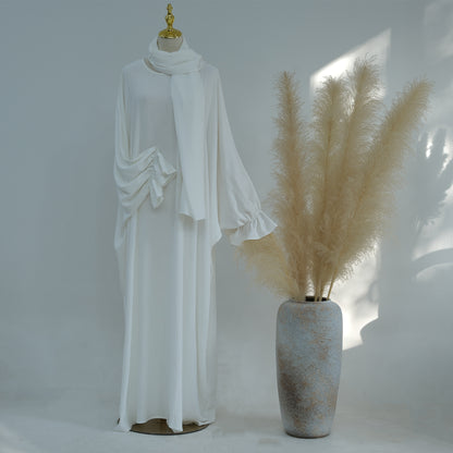 Middle East Dubai Turkey Solid Color Dress Leisure