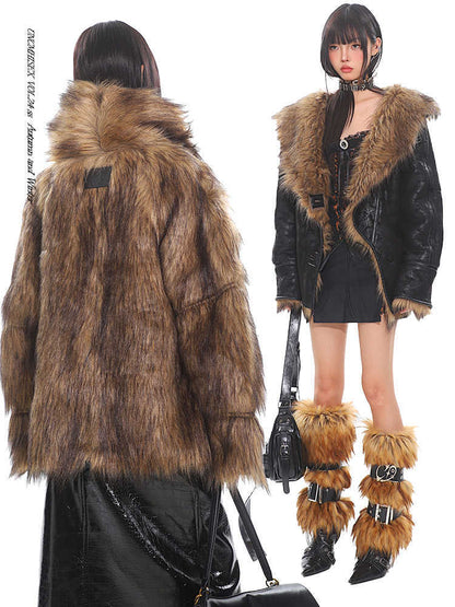 High-grade Double-sided Suede Lapel Fur Fur Fur Coat