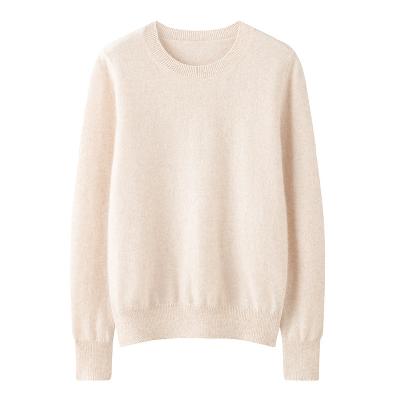 Round Neck Loose Knitted Long Sleeves Women