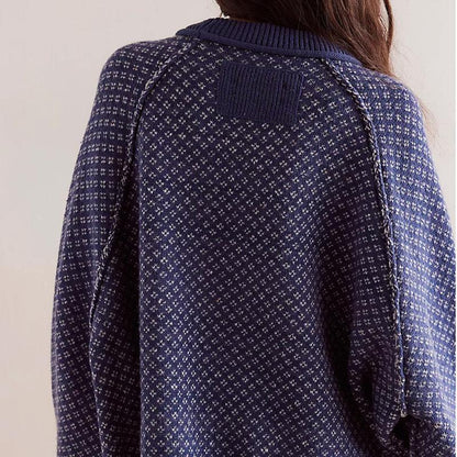 Autumn And Winter New Jacquard Round Neck Sweater