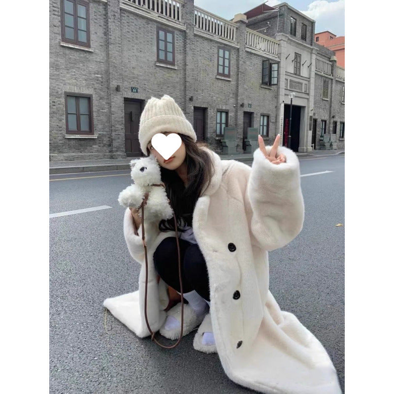 Fashion Long Suit Collar Women's Coat