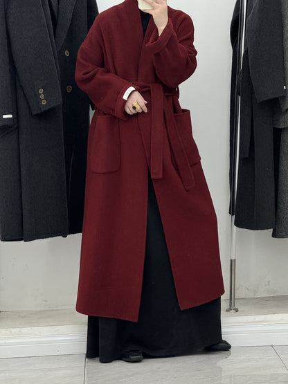 High-end Cashmere Double-sided Woolen Coat Women