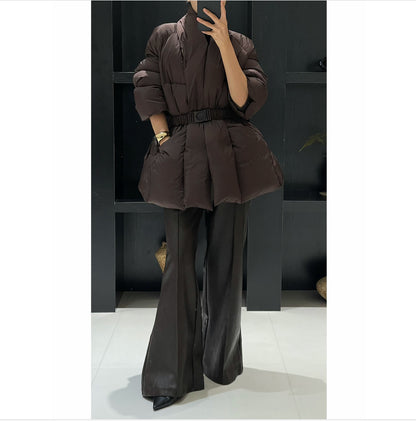 Good-looking Lace-up Cotton-padded Jacket Women's Korean-style Casual All-matching