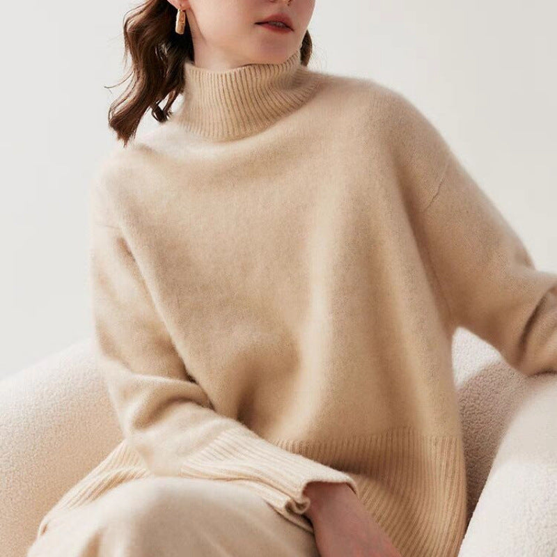 Women's Turtleneck Sweater Loose-fitting Comfortable Sweater