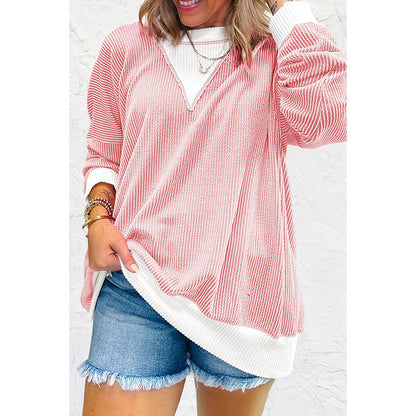 Round Neck Long Sleeve Pullover Women's Sweater