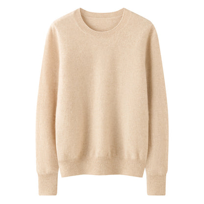 Round Neck Loose Knitted Long Sleeves Women