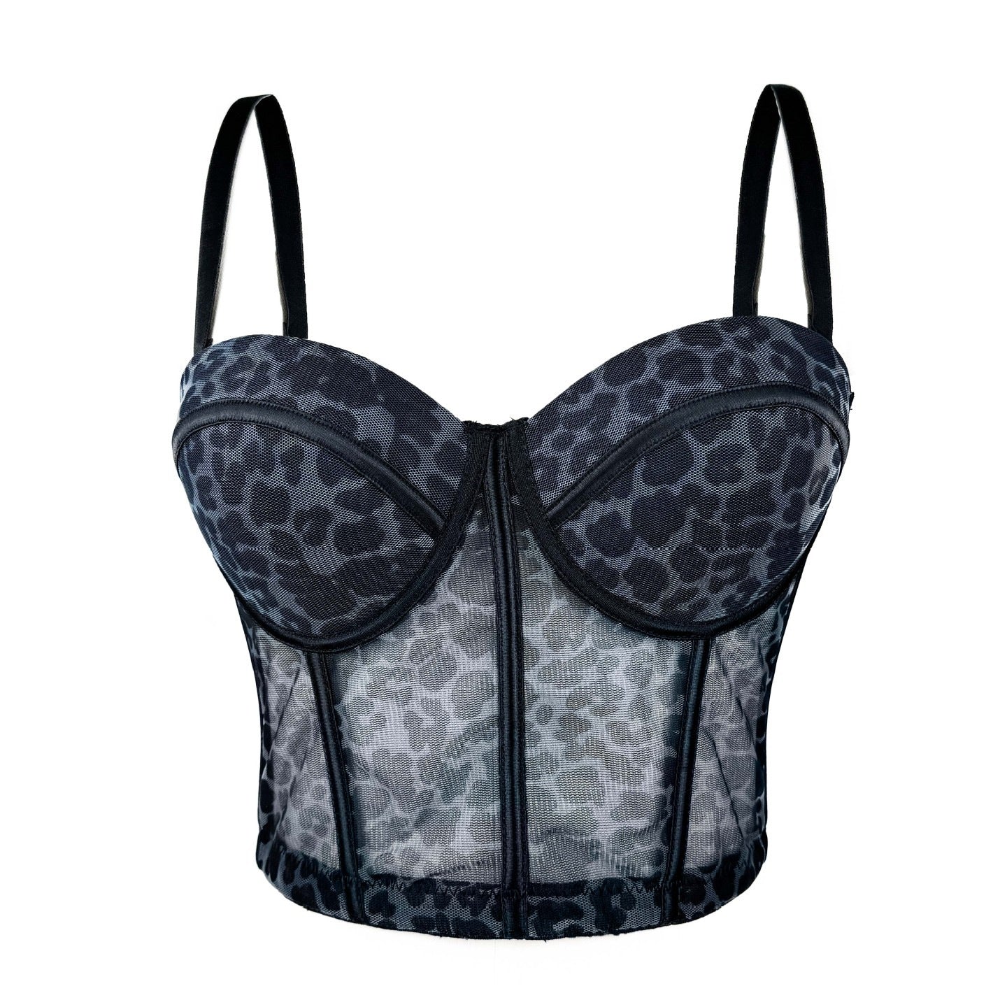 Women's All-match Leopard Print Fishbone Corset