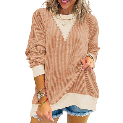 Round Neck Long Sleeve Pullover Women's Sweater