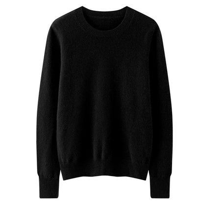 Round Neck Loose Knitted Long Sleeves Women