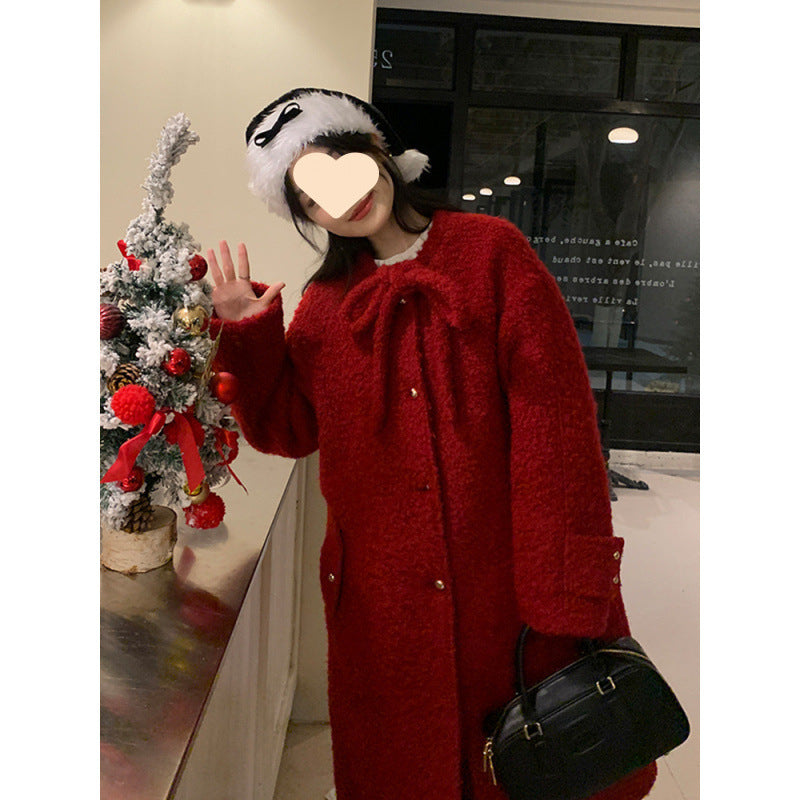 Korean Style Woolen Overknee Long Coat