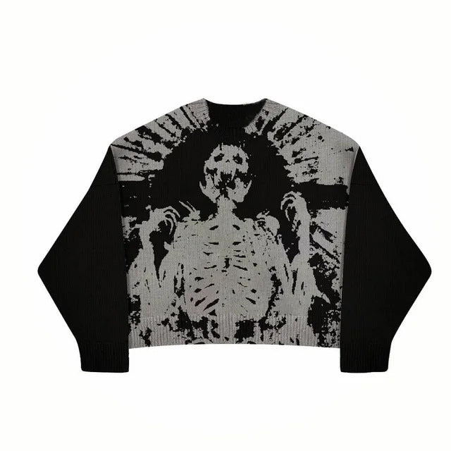 Street Knitwear Printed Autumn Sweaters