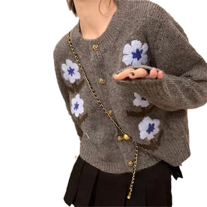 Retro Flower Cardigan Coat For Women