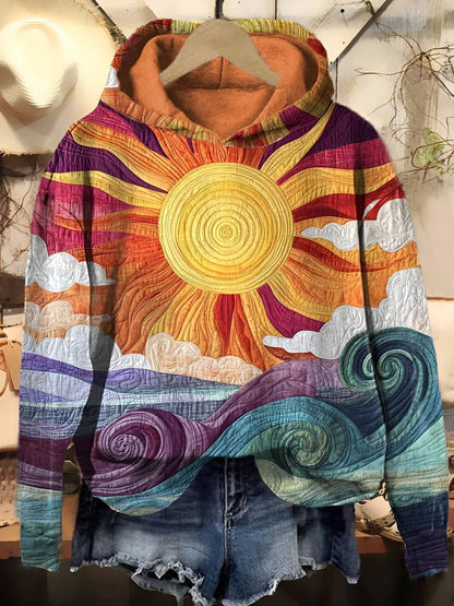 Women's Digital Printing Casual Loose Sweatshirt