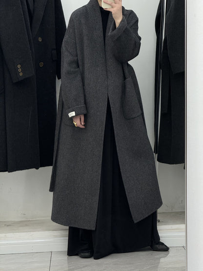 High-end Cashmere Double-sided Woolen Coat Women