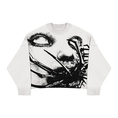 Street Knitwear Printed Autumn Sweaters