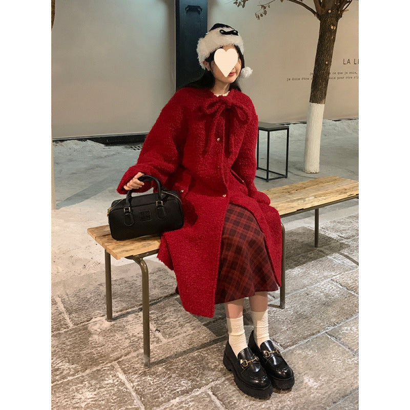 Korean Style Woolen Overknee Long Coat