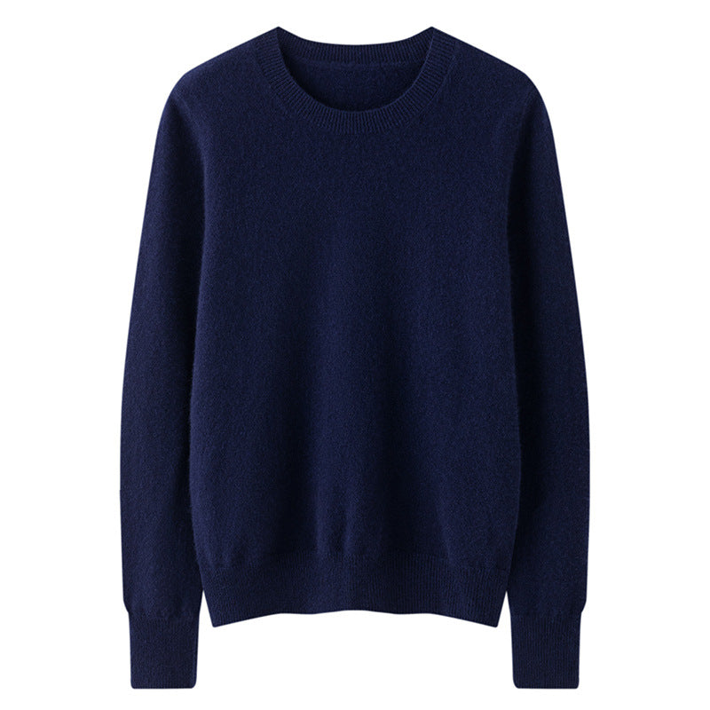 Round Neck Loose Knitted Long Sleeves Women