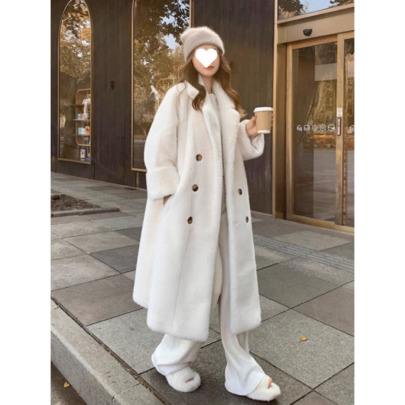 Fashion Long Suit Collar Women's Coat