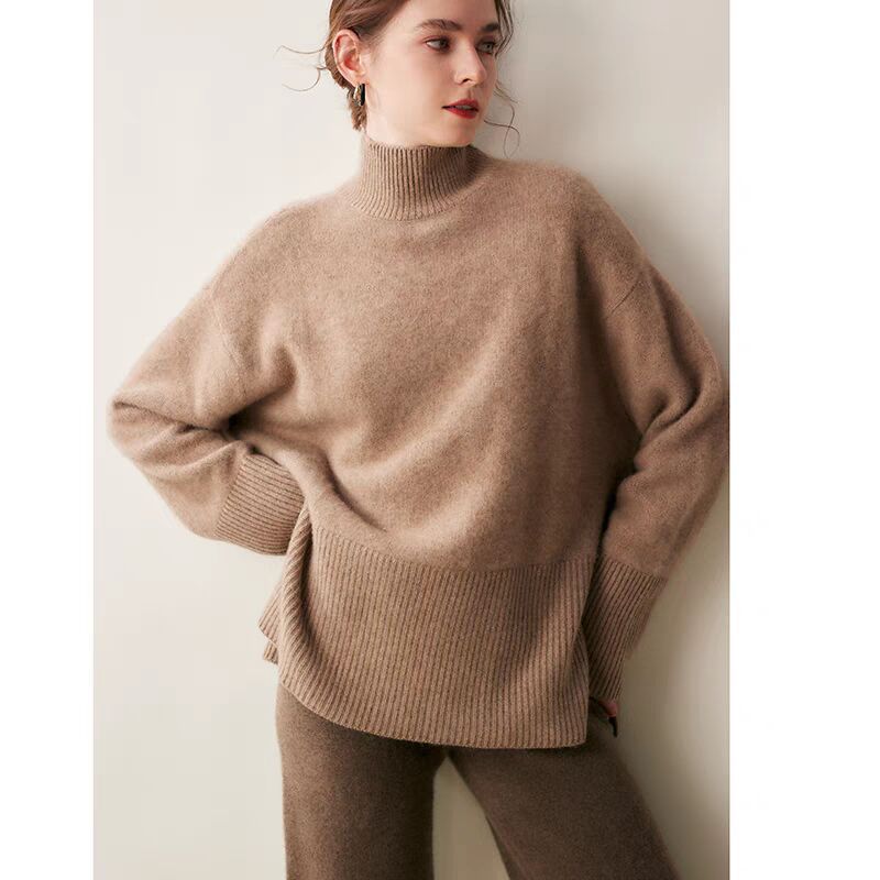 Women's Turtleneck Sweater Loose-fitting Comfortable Sweater