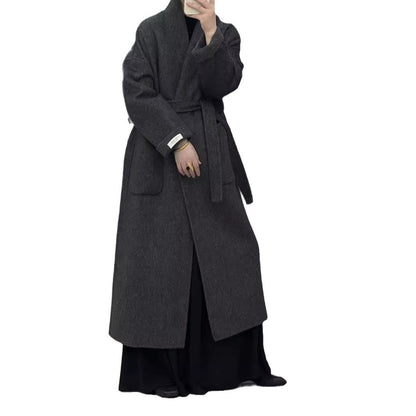 High-end Cashmere Double-sided Woolen Coat Women