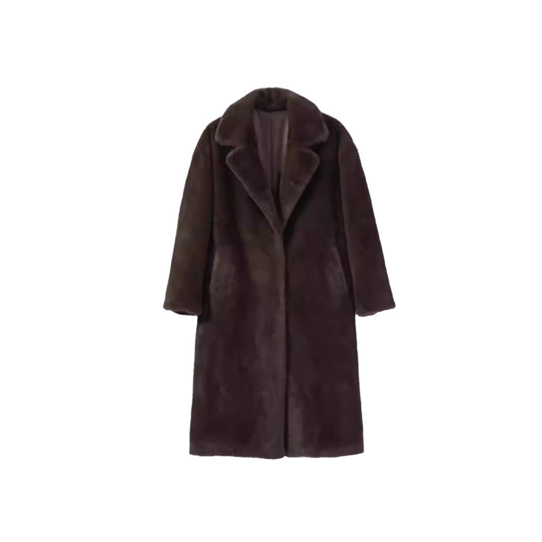 Women's Fashion Personalized Long Wool Overcoat