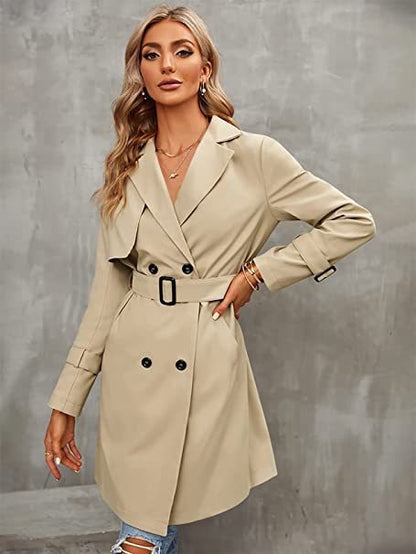 Women's Double-row Slim Fit Coat Overcoat