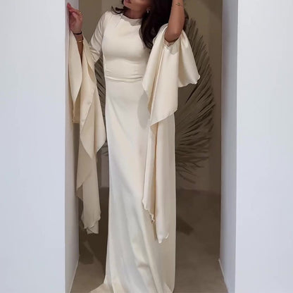 Dubai Robe Slim Fit Slimming Waist-tight Temperament Dress