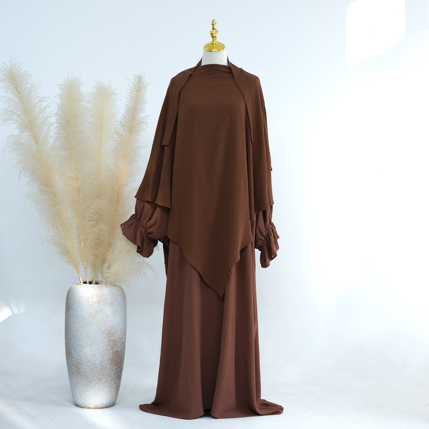 Middle East Dubai Turkey Solid Color Dress Leisure