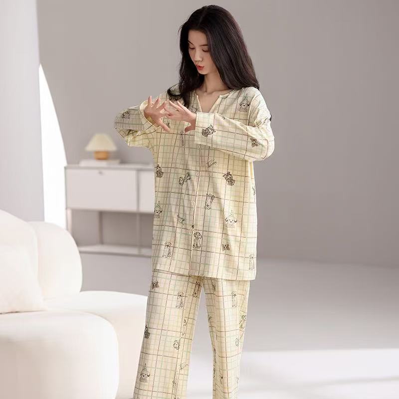 Women's Mid-length Homewear Pajamas Suit